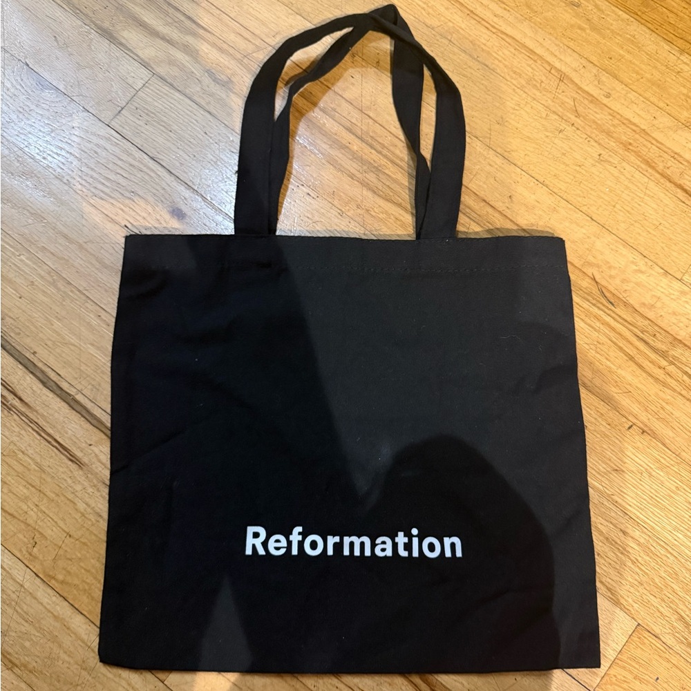 Reformation Classic Black Canvas Tote